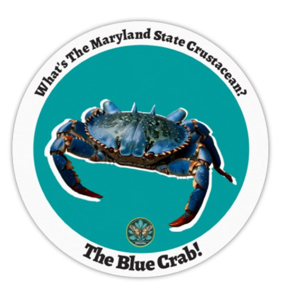 🦀 Maryland Blue Crab Stickers (10-pack)