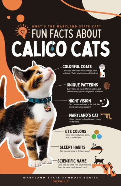 🐱 Maryland State Cat – The Calico Cat Poster