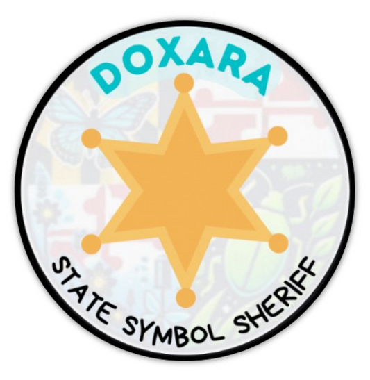🌟 Doxara State Symbol Sheriff Badge (Gold) (5-pack)