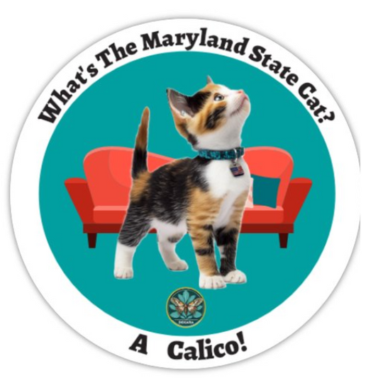 🐱 Maryland State Cat — The Calico Cat Sticker (10-pack)
