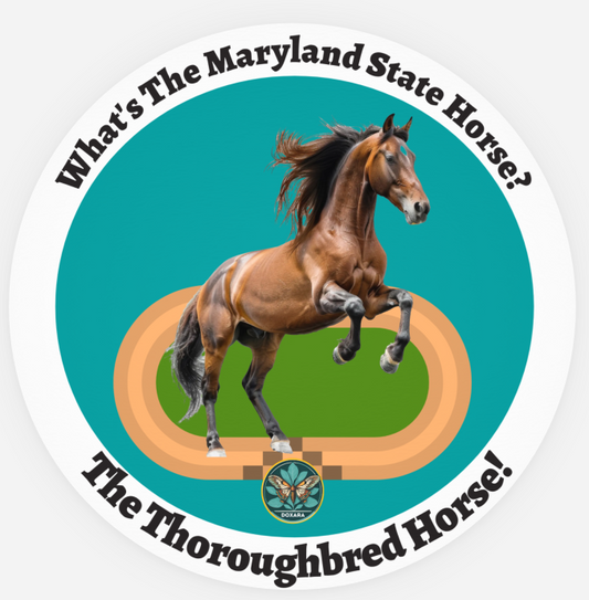 🏇 Maryland State Horse — The Thoroughbred Sticker (10-pack)